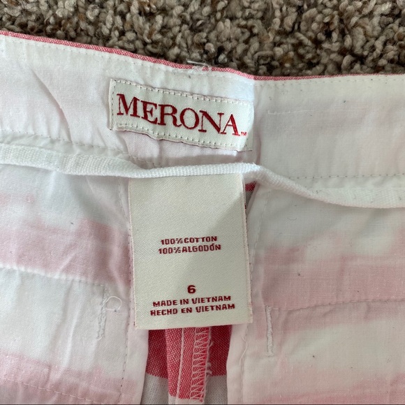 Striped Pink and White Merona Shorts - Picture 3 of 3